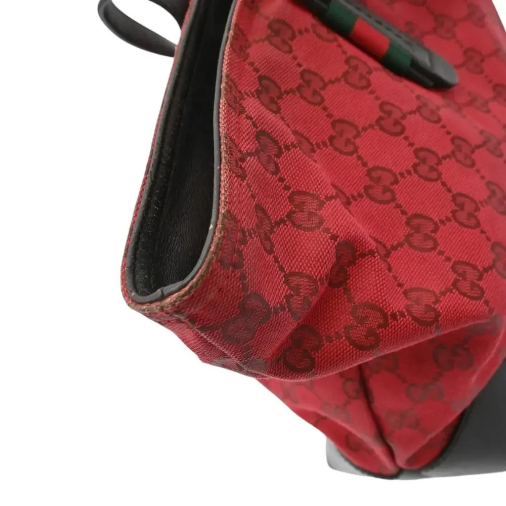 Gucci Red GG Canvas Tote Bag - Picture 14 of 16